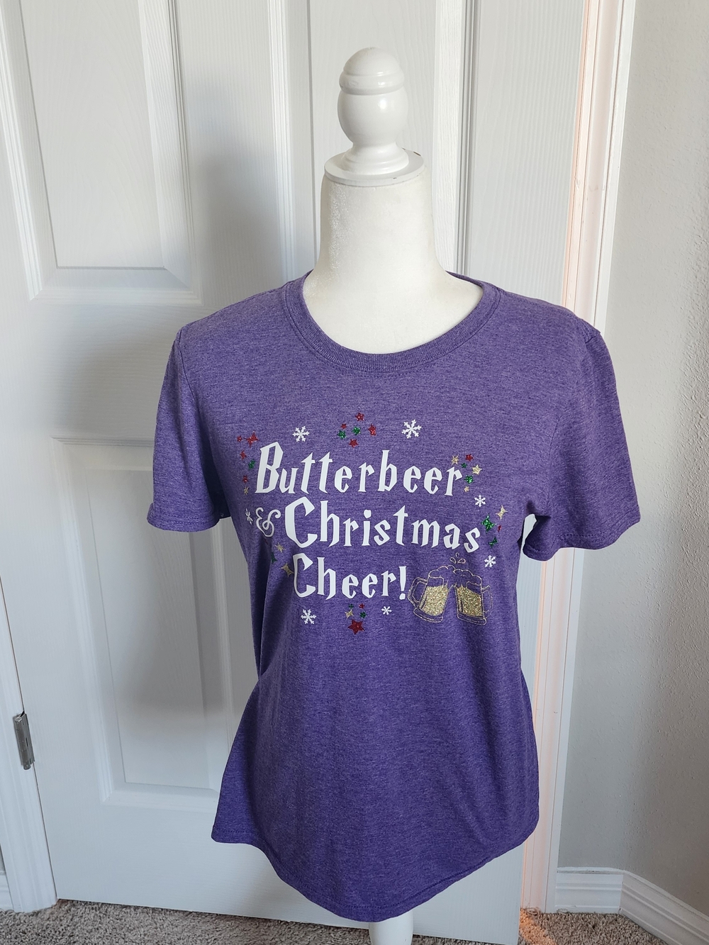 Gildan Purple 'Butterbeer & Christmas Cheer!' Graphic Tee